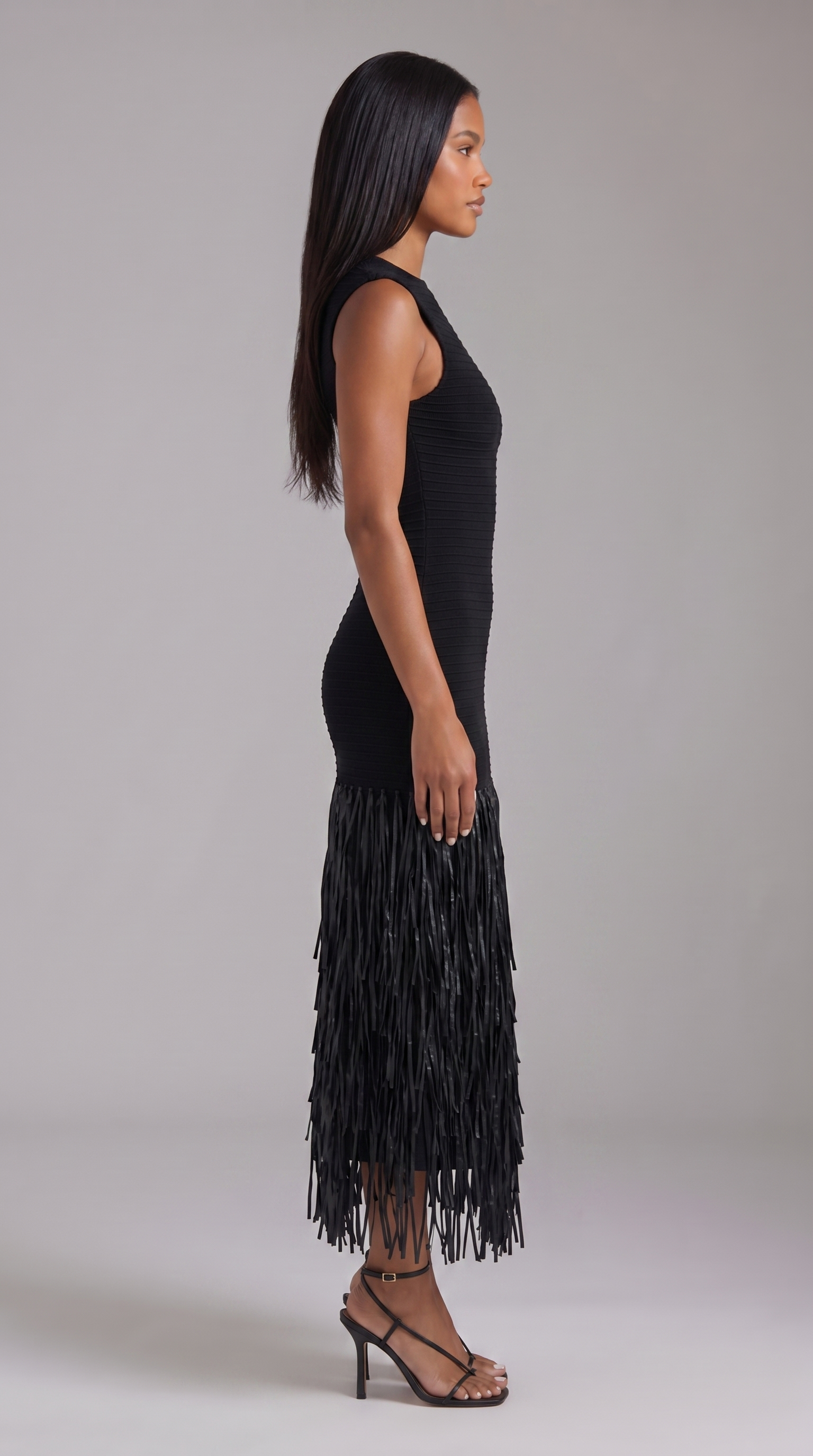 Noir Fringe Dress